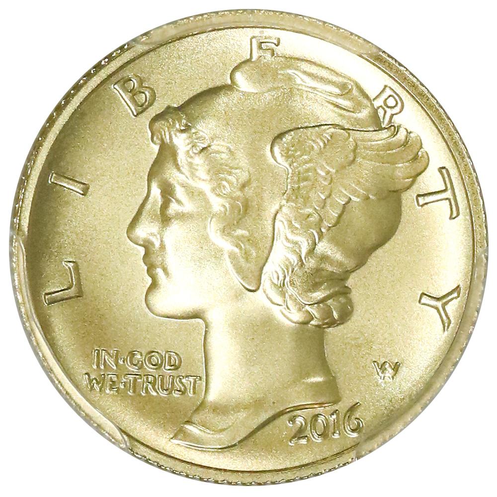 2016 gold mercury dime fashion sp70