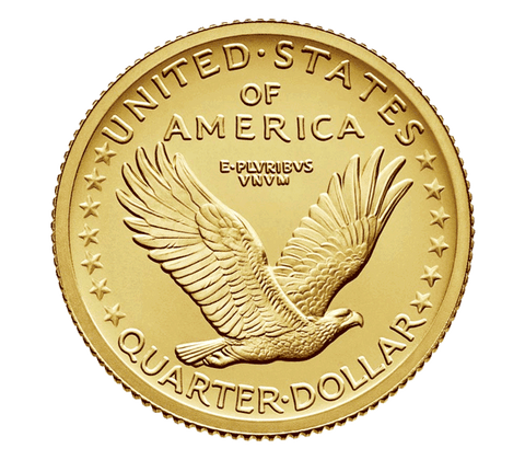 2016-W Centennial Gold Standing Liberty Quarter in OGP with COA