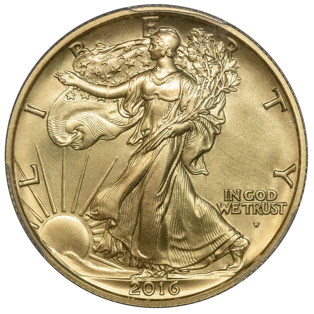 2016-W Centennial Gold Walking Liberty Half in OGP - PCGS SP 70 First