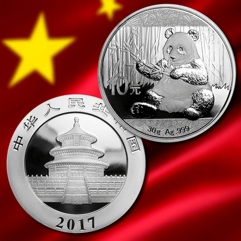 2017 China 30 gram Silver Panda BU (In Capsule)