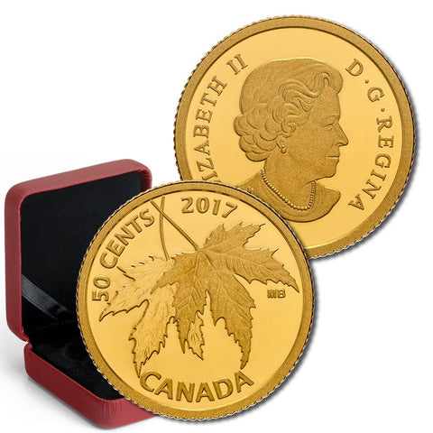2017 Canada 50 Cents 1/25 oz Gold Maple Leaf Coin - Gem Proof in OGP
