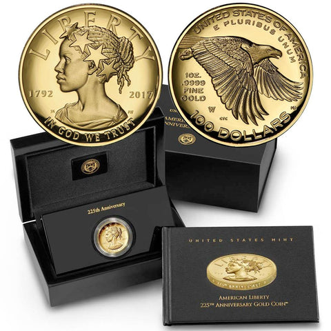 2017-W $100 American Liberty 1 oz Gold High Relief Coin - Gem in OGP w/ COA