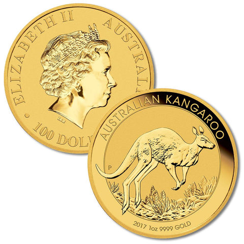 2017-P Australia $100 1 oz .9999 Gold Kangaroo - Gem Uncirculated