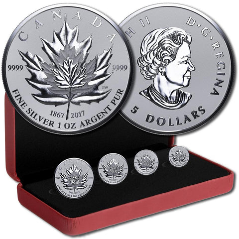 2017 Canada Silver Maple Leaf Tribute Fractional Reverse Proof Set in OGP