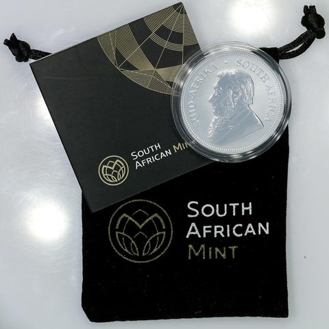 2017 South Africa 1 oz First Silver Krugerrand Coin - Mint Bag/Cap & COA