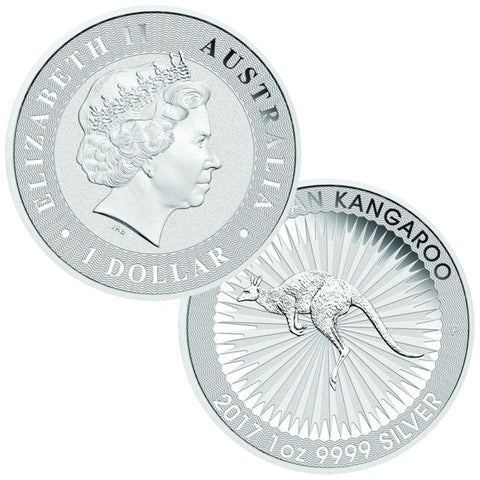 2017 Australia $1 .9999 Silver 1 oz. Kangaroo Coins - Gem Uncirculated