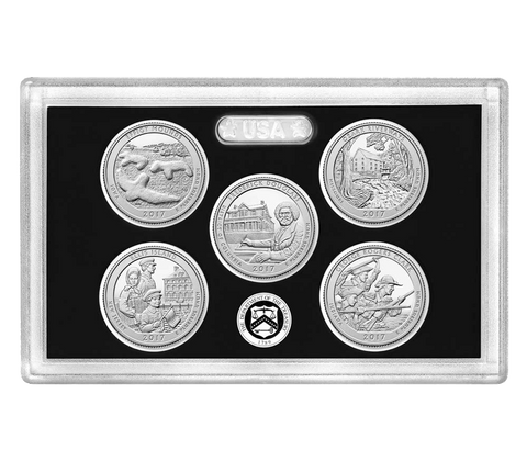 2017 Silver Proof 5-Coin National Park Quarter Sets in OGP