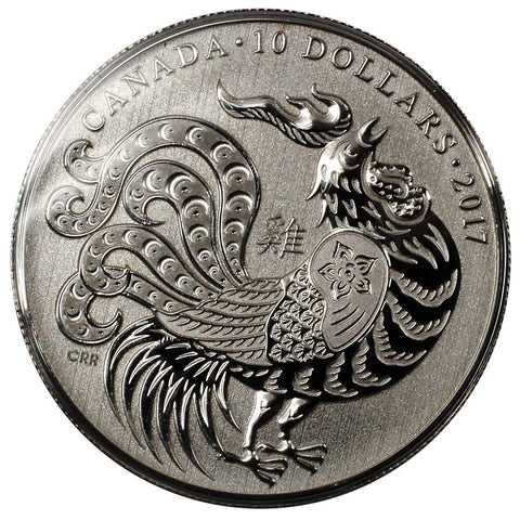 2017 Canadian $10 "Year of the Rooster" Silver Proof Coin - Gem Proof in OGP