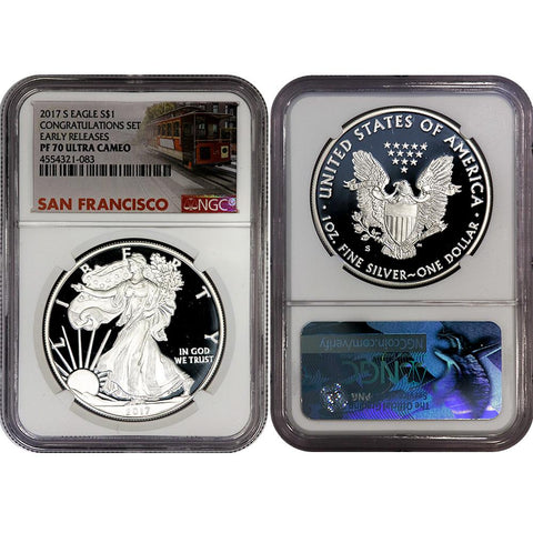 2017-S Proof American Silver Eagle Congratulations Set - NGC PF 70 UCAM Early Release