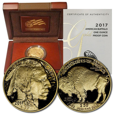 2017-W Proof $50 .9999 One Ounce Gold Buffalo in OGP