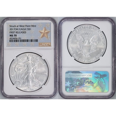 2017(W) $1 American Silver Eagle - NGC 70 First Releases