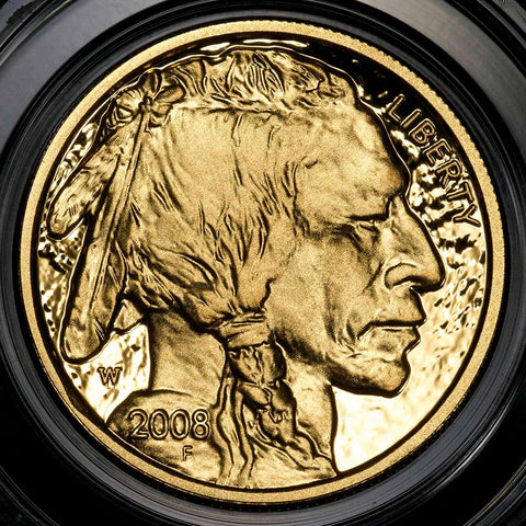 2008-W Proof $5 .9999 Gold Buffalo in OGP ~ Scarce Low Mintage Issue
