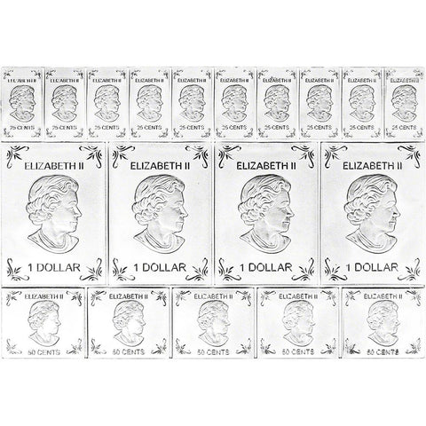 2018 Canada Silver 2 oz Mapleflex Bars, Royal Canadian Mint in Plastic Cases