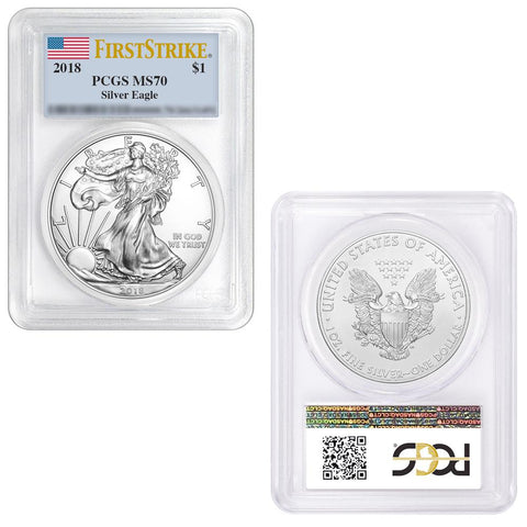 2018 $1 Silver Eagle - PCGS MS 70 First Strike