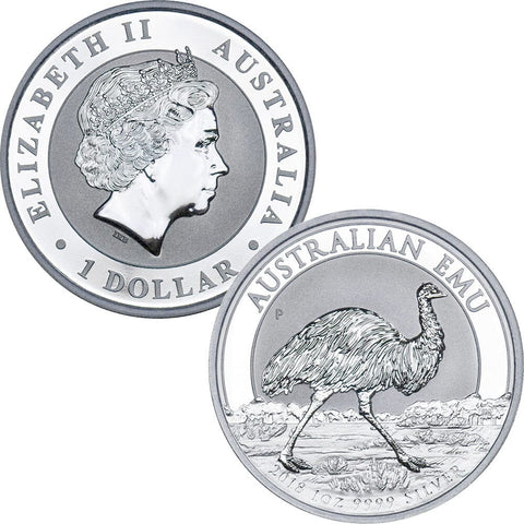 2018 Australia $1 .9999 Silver 1 oz. Emu - Gem Uncirculated in Capsule