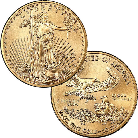 2018 $10 1/4 Oz Quarter Ounce Gold Eagle - Gem Uncirculated