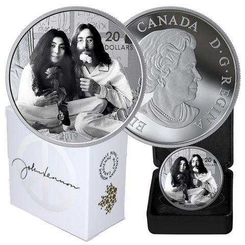 2019 Canada $20 Give Peace A Chance .9999 1 oz Silver Coin - Gem in Box w/ COA