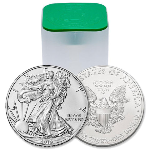 2019 American Silver Eagles, Original Mint Roll of 20 Coins