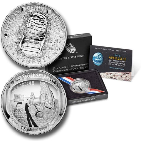 2019-S Apollo 11 50th Anniversary Proof Half Dollar - Gem Proof in OGP w/ COA