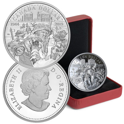 2019 Canada $1 75th Anniversary of D-Day .9999 1 oz Silver Coin - Gem in Box w/ COA
