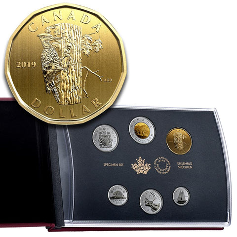 2019 Canada 6-Coin Pileated Woodpecker Specimen Set - Gem in OGP w/CoA