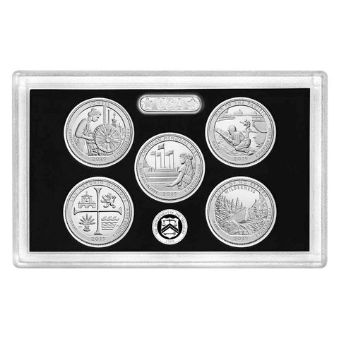 2019-S .999 Silver Proof 5-Coin National Park Quarter Sets in Plastic