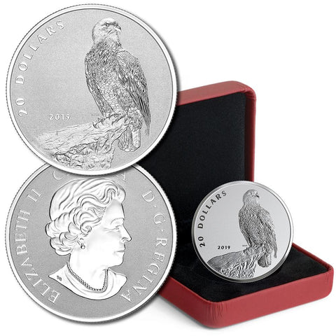 2019 Canada $20 Valiant One: Bald Eagle .9999 1 oz Silver Coin - Gem in Box w/ COA