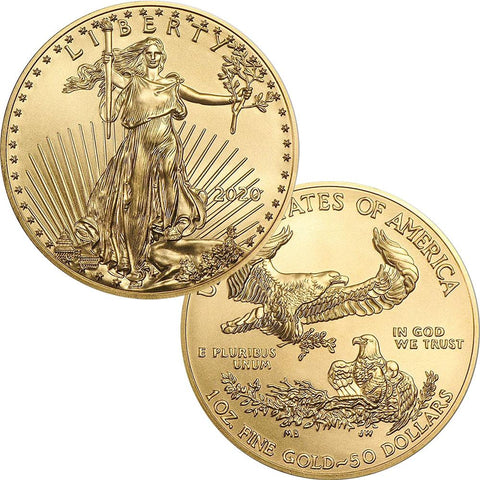 2020 $50 American Gold Eagle - 1 oz Net Pure Gold - Gem Uncirculated