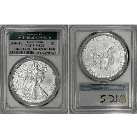 2020(P) Emergency Issue American Silver Eagle - PCGS 70 First Strike