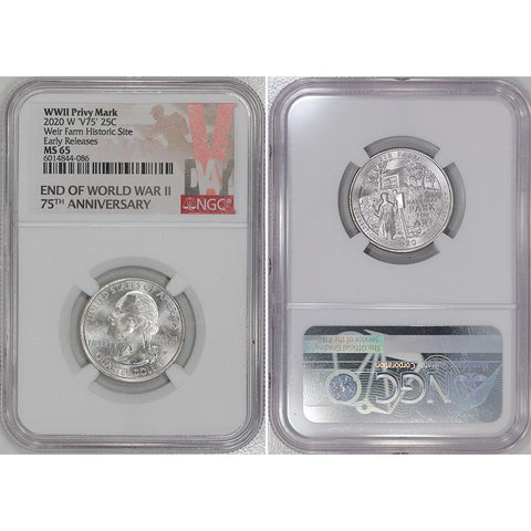 2020-W Weir Farm National Park Quarter - NGC MS 65 Early Releases