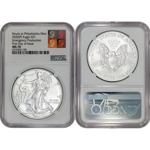 2020(P) Emergency Issue American Silver Eagle - NGC MS 70 FDOI