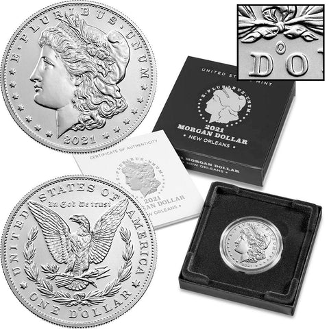 2021 New Orleans Privy Morgan .999 Silver Dollars - Gem in OGP w/COA (In Hand)