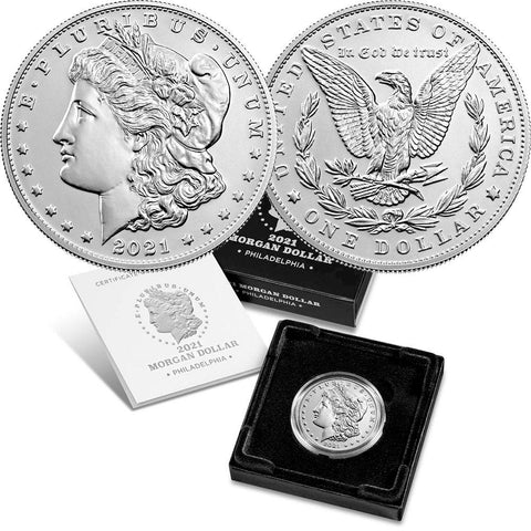 2021-P Morgan .999 Silver Dollars - Gem in OGP w/COA (In Hand)