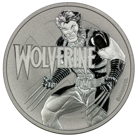 2021 Tuvalu Marvel's Wolverine 1 oz .9999 Silver Dollar - Gem BU in Capsule