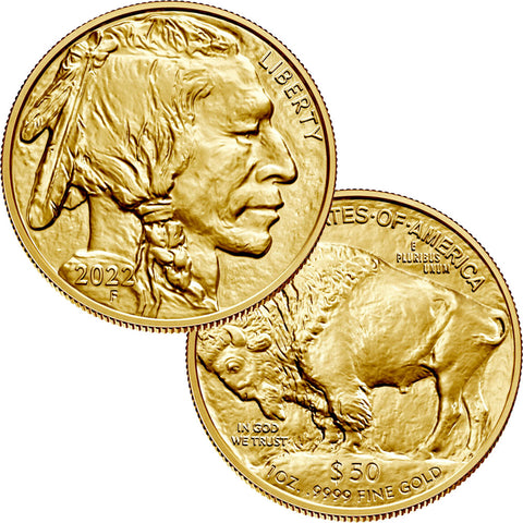 2022 $50 American Buffalo .9999 One Ounce Gold - Gem Brilliant Uncirculated