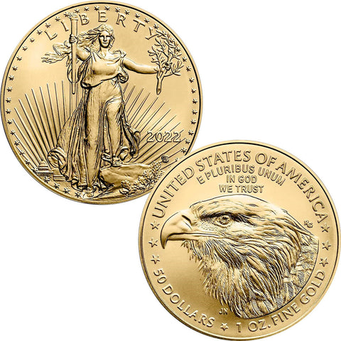 2022 $50 American Gold Eagle - 1 oz Net Pure Gold - Gem Uncirculated