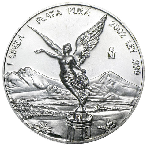 2002 Mexico 1 Onza Libertads 1 oz Silver KM.639 - Gem Brilliant Uncirculated