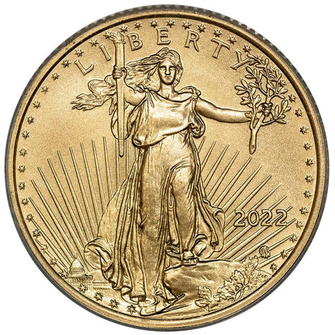 2022 $10 American Gold Eagle - 1/4 oz Net Pure Gold - Gem Uncirculated