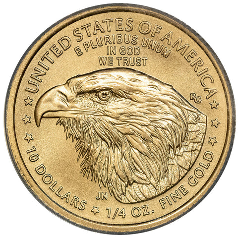 2022 $10 American Gold Eagle - 1/4 oz Net Pure Gold - ANACS MS 70 FR 11 of 12