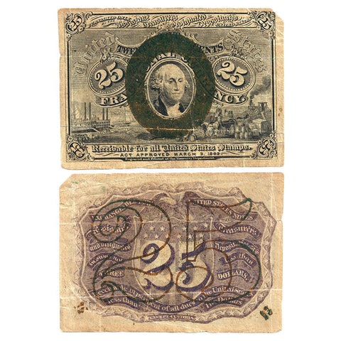 (1863-1867) 2nd Issue 25¢ Fractional Fr. 1284 - Fine