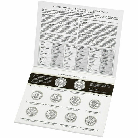 2014 America the Beautiful Quarter Uncirculated Coin Set