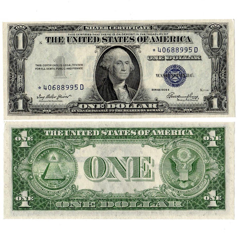 1935 Series $1 Silver Certificate Star Notes - Crisp Uncirculated