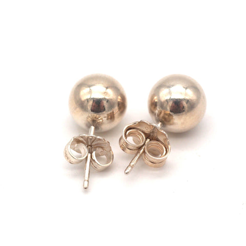 Tiffany & Co. Sterling Silver Bead Ball Earring Pair