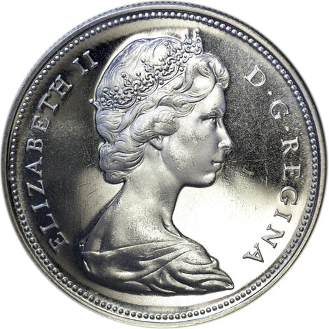 1966 Large Beads Canadian Silver Dollar - P.L.