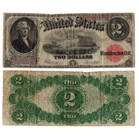 1917 $2 Legal Tender Note (Fr.60) Fine