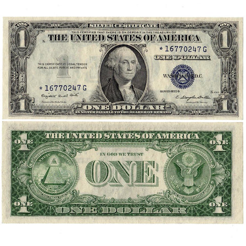 1935-G $1 No-Motto Silver Certificate Star Note Fr. 1616* - Crisp Uncirculated