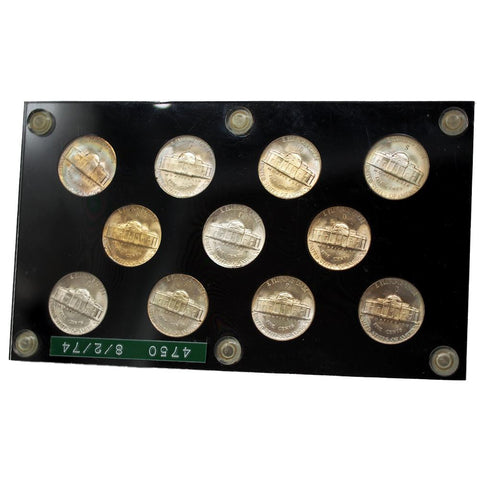 1942-1945 P-D-S Wartime Nickels Set w/ Capital Plastic Display Case