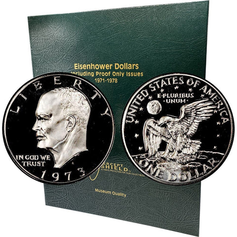 1971 to 1978 P-D-S Eisenhower Dollar 32-Coin Sets ~ Gem BU & Proof in Intercept Album