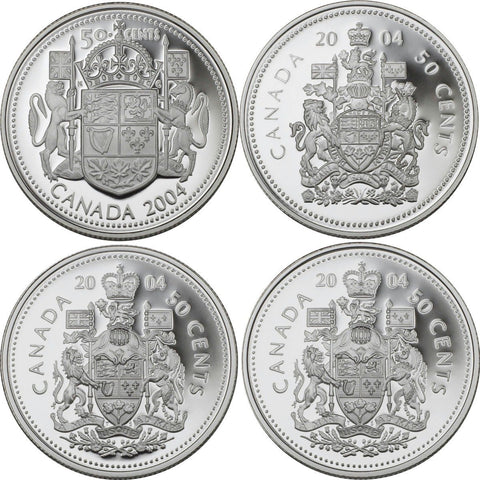 2004 Royal Canadian Mint 50 Cent Sterling Silver Coin Set