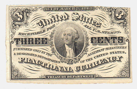 (1864-1869) 3rd Issue 3¢ Fractional Fr. 1226 ~ Choice Very Fine